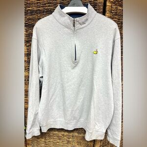 Masters Collection- Gray Quarter-Zip Sweater,Cleaning needed‎ on collar/cuffs,XL